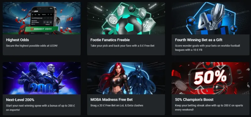 Promotions panel used to explain live betting features, partial cash-out practice, and risk controls