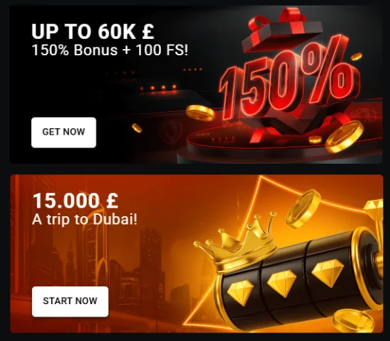 Welcome-package creatives shown while clarifying wagering, eligible games, and max-bet rules